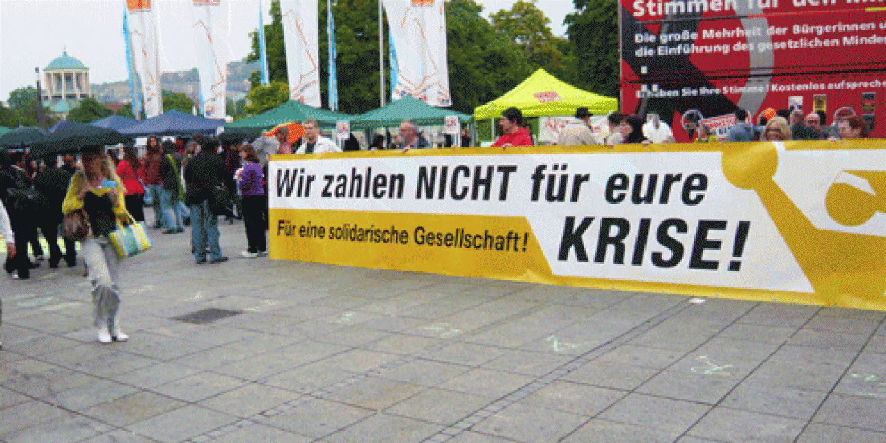Aktionstag und Krisenproteste in Stuttgart
