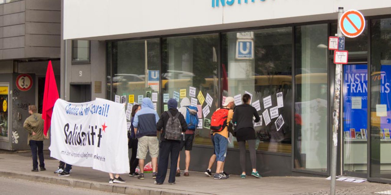 Solidarität mit den kämpfenden KollegInnen in Frankreich