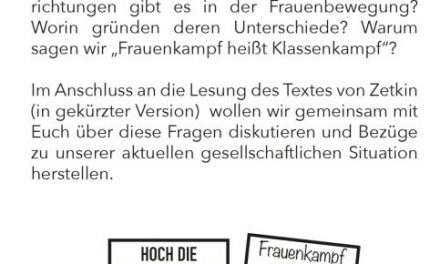 Heraus zum internationalen Frauenkampftag 2018