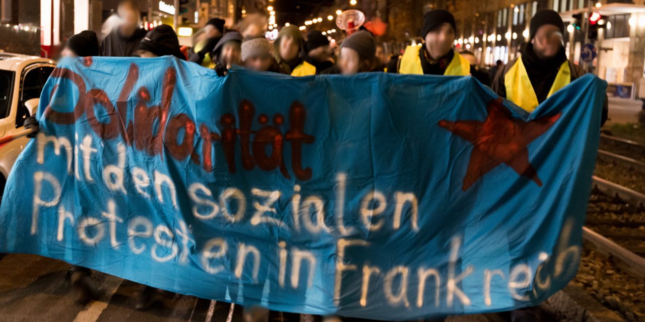 Internationale Solidarität mit den Gelbwesten in Frankreich!