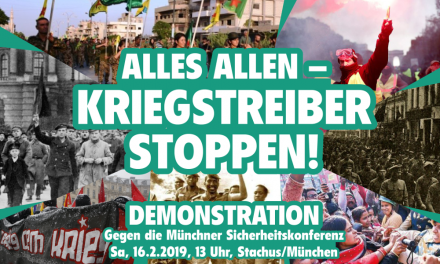Alles Allen – Kriegstreiber stoppen! Gegen die Sicherheitskonferenz in München