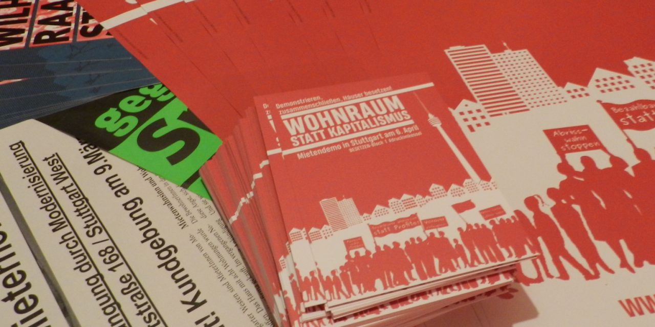 Wohnraumkampf ist Klassenkampf – Demonstration am 6. April in Stuttgart
