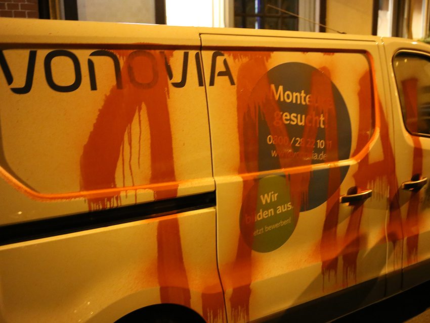 Vonovia-Auto markiert