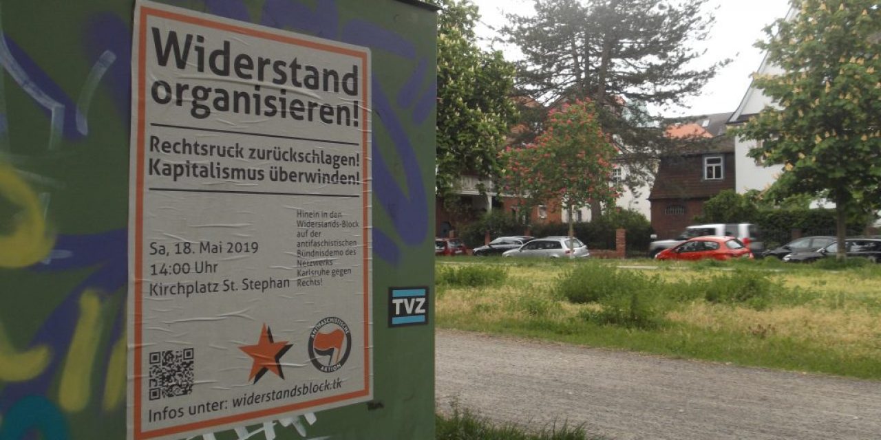 Anreise aus Stuttgart zur Antifa-Demo am 18. Mai in Karlsruhe