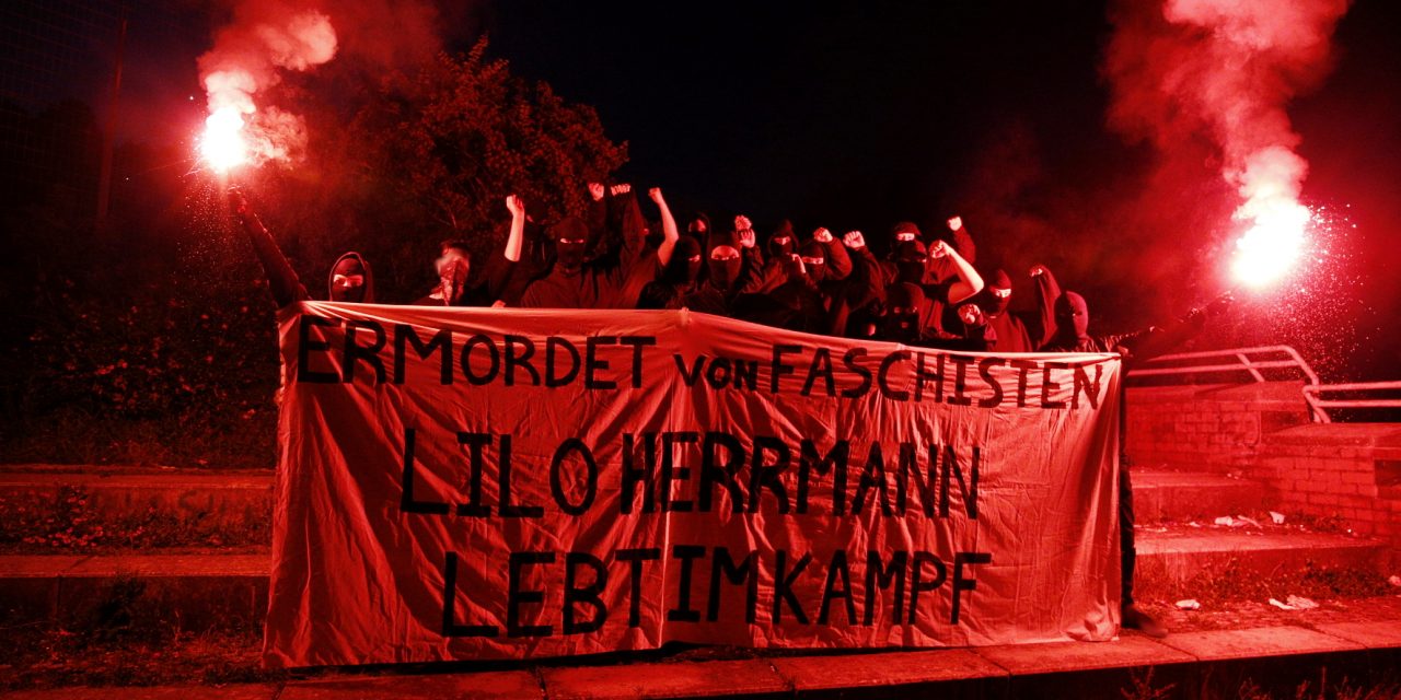 Transpi Aktion zum 81. Todestag von Lilo Herrmann