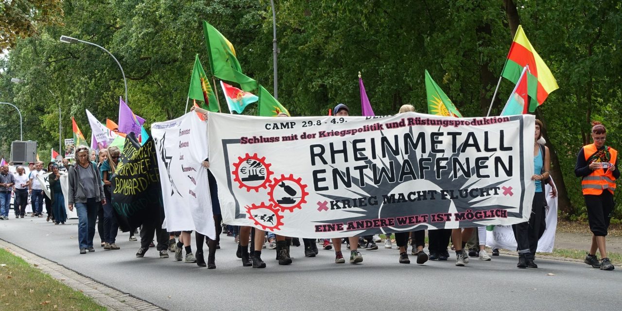 Rheinmetall entwaffnen Camp 2019 – Mobi-Video mit Antikriegs Theater