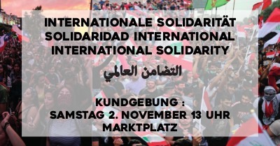 Aufruf zur Kundgebung am 2. November: Internationale Solidarität zeigen!