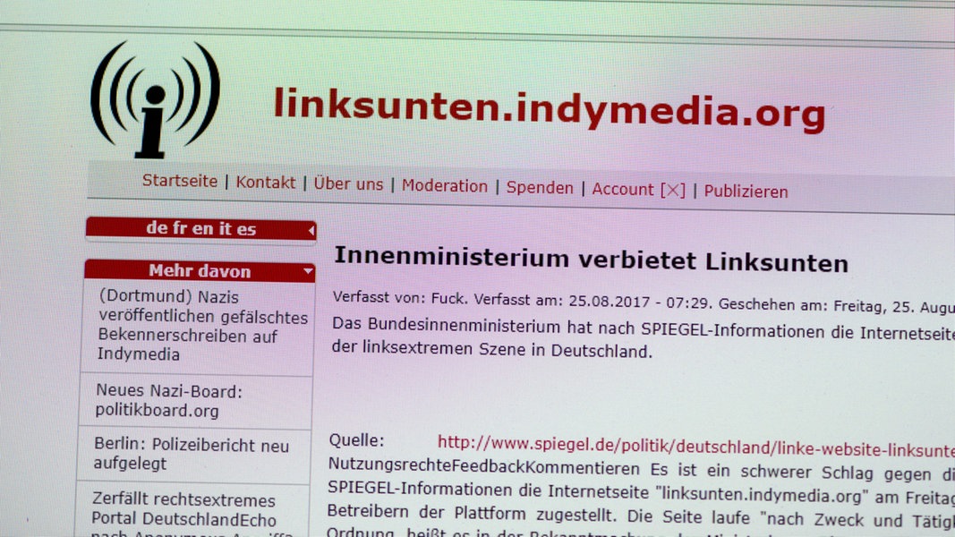 Archiv von Indymedia linksunten veröffentlicht