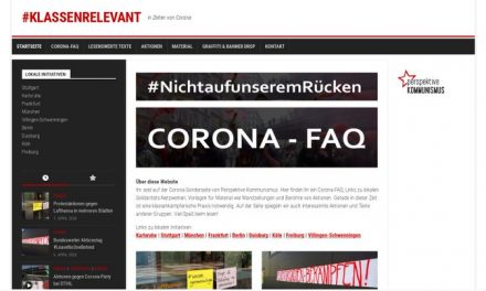 Corona Sonderseite veröffentlicht