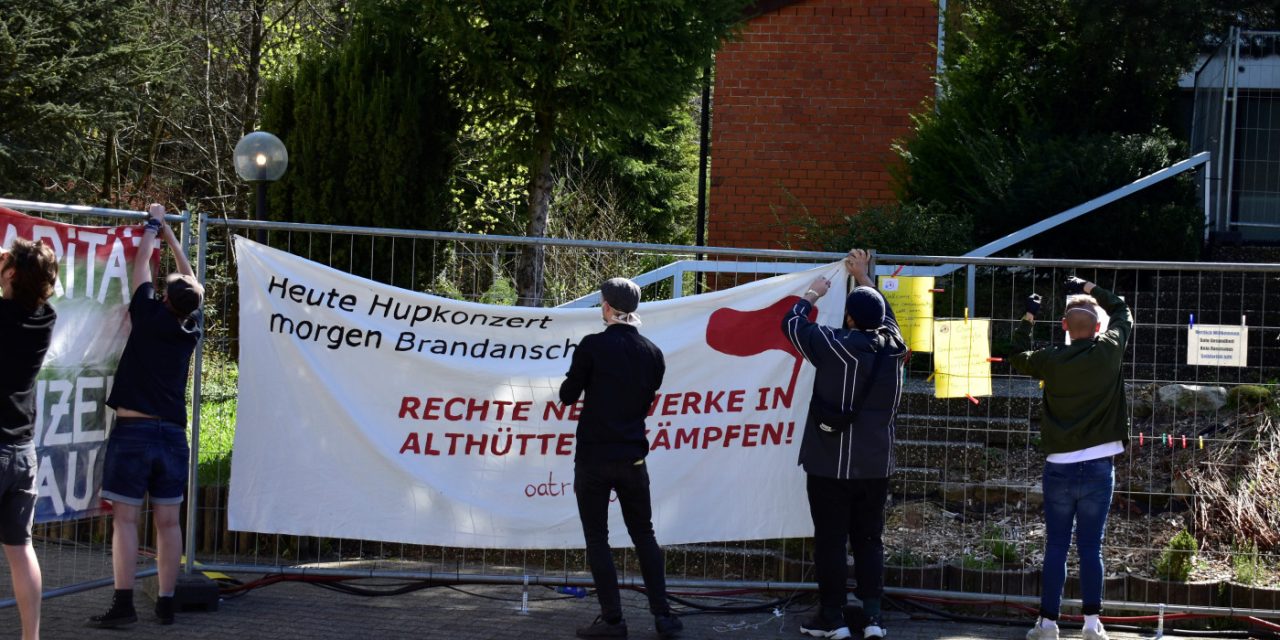 Aktion gegen rechte Stimmungsmache in Althütte-Sechselberg!