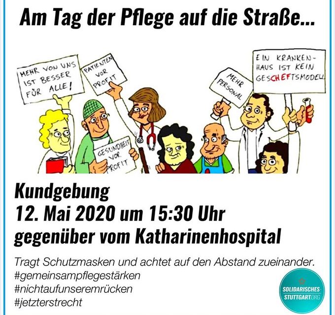 Am Tag der Pflege auf die Straße – Kundgebung am 12. Mai