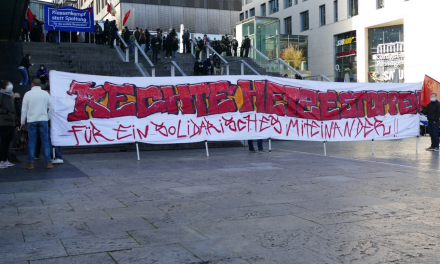 AfD von Protest umstellt