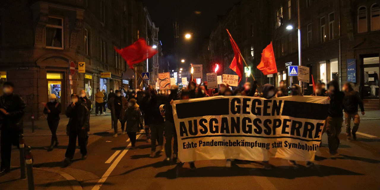 300 auf der Straße gegen Ausgangssperren