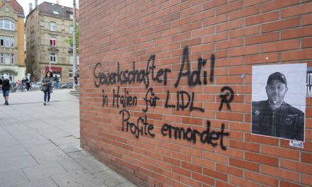 Siamo tutti Adil – Gewerkschafter Adil Belakhdim für LIDL Profite ermordet